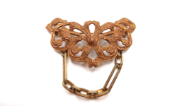 Large ANTIQUE Victorian Gold Ornate Sash Pin Brooch Highly Detailed Design 7.7cm - £87.31 GBP