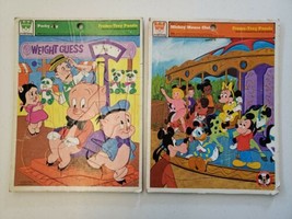 Vintage 1976 Warner Bros Frame-Tray Puzzle. Porky Pig Pizzle & Mickey Mouse Club - $18.00