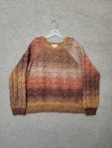Knox Rose Sweater Womens Large Rust Red Marled Knit Crewneck Wool Blend NEW - £18.09 GBP