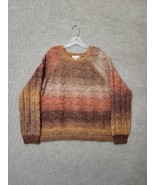 Knox Rose Sweater Womens Large Rust Red Marled Knit Crewneck Wool Blend NEW - £17.80 GBP