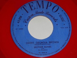 Brother Bones Sweet Georgia Brown Margie Red Vinyl 45 RPM Record Tempo Label - £11.98 GBP