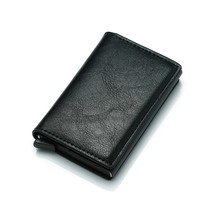  Men Vintage Credit Card Holder Blocking  Wallet Leather Unisex Antitheft Securi - £12.94 GBP