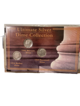 Ultimate Silver Dime Collection Barber, Mercury, And Roosevelt Dime .900... - $458.47 MXN