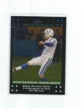 Adam Vinatieri (Colts) 2007 Topps Chrome Postseason Highlights #TC165 - £3.92 GBP