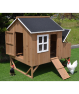 Large 47&quot; Deluxe Solid wood Hen Chicken Cage House Coop Huge with nestin... - $8,015.00 MXN