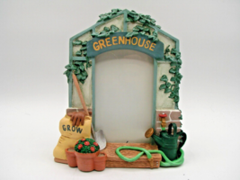 3D Ceramic Resin Greenhouse Picture Photo Frame Garden Theme Free Standing 7x6&quot; - £15.15 GBP