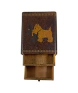 Vintage Wooden Scotty Scottie Terrier Cigarette Stash Two-Drawer Box Dog... - $721.37 MXN