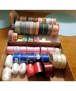 Crafts RIBBON Fabric Curling Satin Lot of 58- 1/8&quot; to 1-3/8&quot; NEW (C) - $24.99