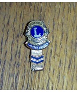 VINTAGE LIONS INTERNATIONAL CLUB CHARTER MEMBER BROOCH PIN BADGE WITH CH... - £11.34 GBP