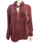 NWT RBX Burgundy Fleece 1/4 Zip Pullover Size 1X - $65.15 CAD