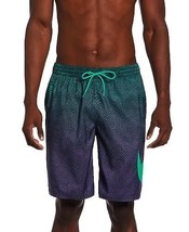 Nike Men&#39;s 9&quot; Grid Swoosh Volley Swim Shorts Trunks Medium Electric Algae NES... - £50.32 GBP