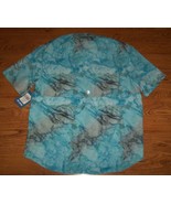 Reel Ledgends L Saltwater Fishing Shirt Marble Hawaiian Ocean Vented Bac... - $54.45 CAD