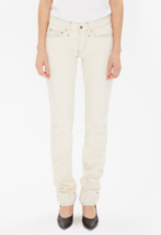 HELMUT LANG Unisex Straight Fit Jeans Masc Lo Drainpipe Beige Size 31W I07DW202 - £138.61 GBP