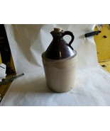  Vintage Brown &amp; Cream Colored Stoneware Jug w Pour Spout    Has Some Ch... - £36.67 GBP
