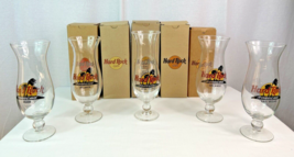 5 Hard Rock Cafe Hurricane Glasses - NY, Orlando, Miami, Vegas, Atlanta ... - $44.55