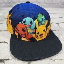 Pokemon Pikachu Charmander Squirtle Youth Snapback Hat Adjustable Ball Cap  - £15.81 GBP