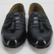 Mezlan Madison Black Leather Apron Toe Tassel Loafers Dress Shoes Size (9 M US) - £28.90 GBP