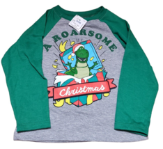 Disney Pixar Toy Story Long Sleeve Shirt Aroarsome Christmas Rex Dinosaur Sz 2T - £15.52 GBP