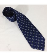 Stafford Men&#39;s Neck Tie Midnight Blue w/Silver Accent Polyester 60 x 3.7... - £5.52 GBP