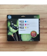 Genuine HP 933 3PK Color Ink OfficeJet 6100 6600 6700 7110 7610 Manufac.... - $9.89