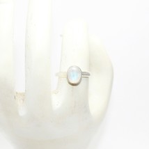 925 Sterling Silver Rainbow Moonstone Ring Handmade Jewelry Gemstone Ring - £29.84 GBP