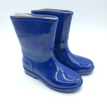 Easy Boys Girls Rubber Rain Boots Slip On Waterproof Blue Size 12 - £11.37 GBP