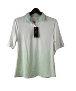 Under Armour Golf Polo Womens Shirt M Fitted ISO-Chill HeatGear White Green - $25.30