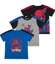 Marvel Spider-Man Boys Size 2T 3 Pack Short Sleeve T-Shirts For Toddlers - £11.39 GBP