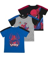 Marvel Spider-Man Boys Size 2T 3 Pack Short Sleeve T-Shirts For Toddlers - £11.37 GBP