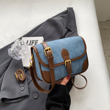 Retro Elegant Shoulder Bag Summer New Trendy Simple Stitching Contrast Color Com - £33.02 GBP