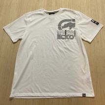 Ecko Untld Shirt Mens Medium White Grunge Streetwear Graphic Print Y2K H... - $19.00