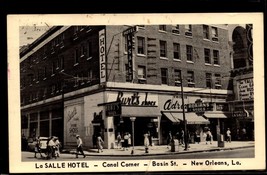 New Orleans LA La Salle Hotel Canal Corner Basin St 1960 Postcard BK55 - - £4.69 GBP