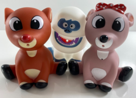 Rudolph Red Nosed Reindeer Clarice Abominable Snowman 3 in Soft Plastic Toy Lot - £15.91 GBP