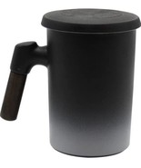 Tea Cup with Infuser and Lid, 16 oz Ceramic Loose Leaf Tea Mug Grey - $15.00