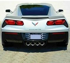 C7 Corvette Rear License Plate Frame Carbon Flash w/ Blade Silver Tips 14 - 19 - £92.68 GBP