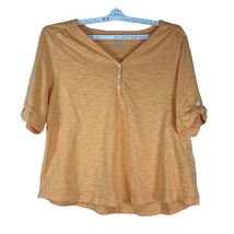 Chico&#39;s Women&#39;s Orange V-Neck The Ultimate Tee T-Shirt Size XXL - $18.50