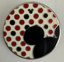 Disney 2010 Hidden Mickey Ears Silhouette Red Black Polka Dots Pin - $10.88