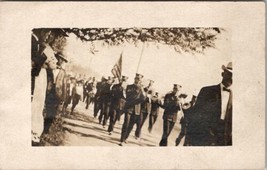 Firemen of Policemen Marching Band Parade Patriotic Postcard A30 - £8.75 GBP
