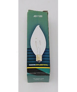 SUPERIOR LIFE 81189 FLAME TIP CANDELABRA BASE 25W 130V CLEAR BULB - NEW! - $4.99