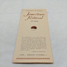 Calendar Of Events Jamestown Festival Of 1957 Travel Brochure - £16.01 GBP