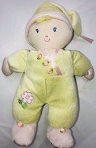 Kids Preferred First DOLL 12&quot; Plush Yellow Pink Velour Satin 2012 Stuffed Toy  - £16.85 GBP