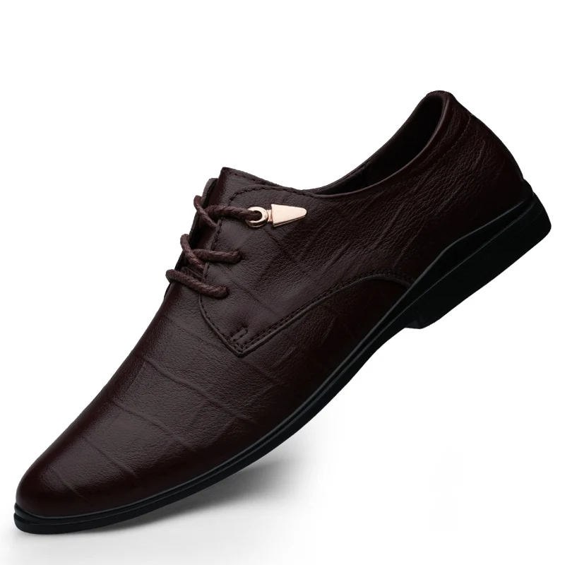 New Men Formal Business Shoes Luxury Men&#39;s Dress Shoes Genuine Leather M... - $89.95