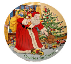 Plate Spode Christmas Tree Cookies For Santa 9&quot; Porcelain Colorful No Box - £18.22 GBP