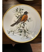 Songbirds of Roger Tory Peterson ROBIN Bird Limoges Porcelain Plate 1981 - £11.63 GBP