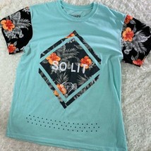 Fresh Laundry WOmens Sz L Foral Tee Tshirt Shirt TOp Floral Sleeves So Lit - £7.27 GBP