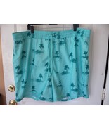 MERONA SEAGREEN PALM TREE PRINT SWIM TRUNKS SIZE 2X MEN&#39;S NWOT - $21.36