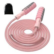 Jump Rope Cotton Adjustable Skipping Weighted Jumprope For Women,Adult A... - £10.19 GBP
