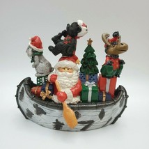 Christmas Cheese Spreaders Set In Santa&#39;s Boat Ambiance Collection bunny, deer - £14.50 GBP