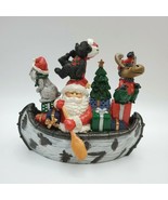 Christmas Cheese Spreaders Set In Santa&#39;s Boat Ambiance Collection bunny... - $357.56 MXN