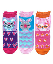 Jefferies Socks Girls Fashion Animal Heart Pattern Lace Scallop Trim Cre... - $12.99